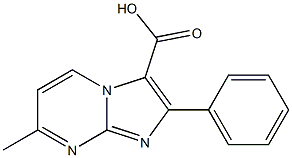 2-Phenyl-7-methylimidazo[1,2-a]pyrimidine-3-carboxylic acid 结构式