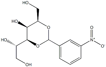 2-O,4-O-(3-Nitrobenzylidene)-L-glucitol 结构式