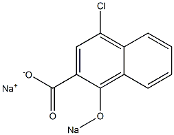 4-Chloro-1-sodiooxy-2-naphthoic acid sodium salt 结构式