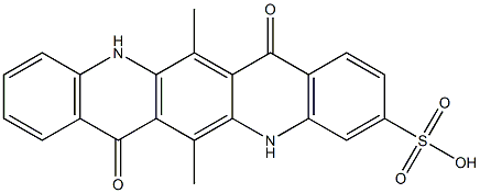 5,7,12,14-Tetrahydro-6,13-dimethyl-7,14-dioxoquino[2,3-b]acridine-3-sulfonic acid 结构式