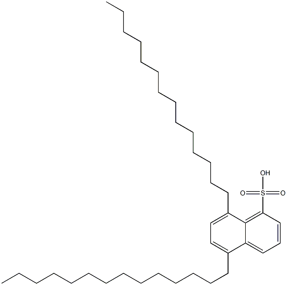 5,8-Ditetradecyl-1-naphthalenesulfonic acid 结构式