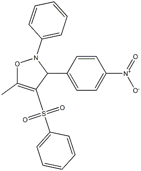 2-Phenyl-3-(4-nitrophenyl)-5-methyl-4-(phenylsulfonyl)-4-isoxazoline 结构式