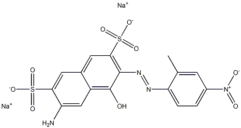 6-Amino-4-hydroxy-3-[(2-methyl-4-nitrophenyl)azo]-2,7-naphthalenedisulfonic acid disodium salt 结构式