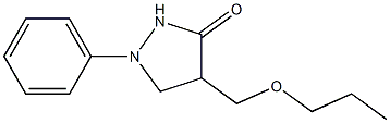 1-Phenyl-4-propyloxymethylpyrazolidin-3-one 结构式