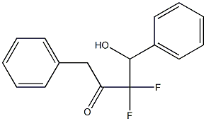 3,3-Difluoro-4-hydroxy-1,4-diphenyl-2-butanone 结构式