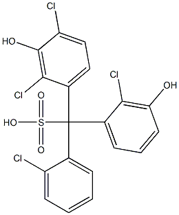 (2-Chlorophenyl)(2-chloro-3-hydroxyphenyl)(2,4-dichloro-3-hydroxyphenyl)methanesulfonic acid 结构式