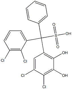 (2,3-Dichlorophenyl)(3,4-dichloro-5,6-dihydroxyphenyl)phenylmethanesulfonic acid 结构式