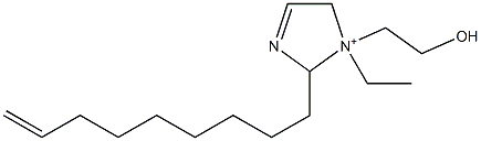 1-Ethyl-1-(2-hydroxyethyl)-2-(8-nonenyl)-3-imidazoline-1-ium 结构式