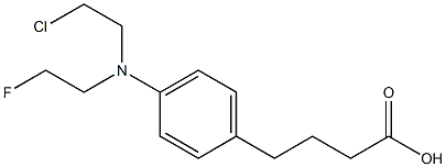 4-[p-[(2-Chloroethyl)(2-fluoroethyl)amino]phenyl]butyric acid 结构式