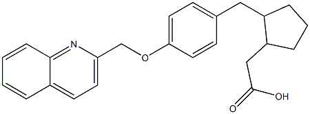 2-[4-(2-Quinolinylmethoxy)benzyl]cyclopentaneacetic acid 结构式