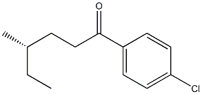 [S,(+)]-1-(4-Chlorophenyl)-4-methyl-1-hexanone 结构式