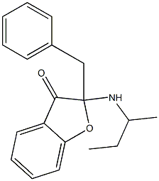 2-Benzyl-2-(1-methylpropylamino)benzofuran-3(2H)-one 结构式