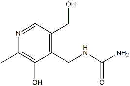 5-Hydroxy-6-methyl-4-(ureidomethyl)pyridine-3-methanol 结构式