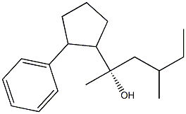 (1S)-1,3-Dimethyl-1-(2-phenylcyclopentyl)-1-pentanol 结构式