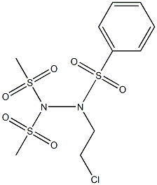 1-(2-Chloroethyl)-2,2-bis(methylsulfonyl)-1-(phenylsulfonyl)hydrazine 结构式