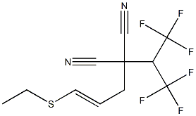 (E)-2-Cyano-2-[1-(trifluoromethyl)-2,2,2-trifluoroethyl]-5-(ethylthio)-4-pentenenitrile 结构式