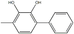 3-Phenyl-6-methylbenzene-1,2-diol 结构式