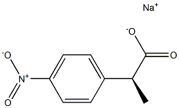 [S,(-)]-p-Nitrohydratropic acid sodium salt 结构式