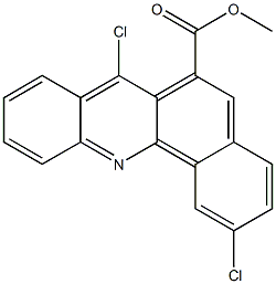 2-Chloro-7-chlorobenz[c]acridine-6-carboxylic acid methyl ester 结构式