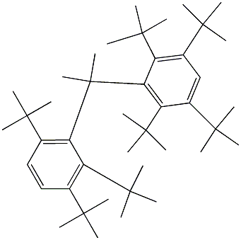 2-(2,3,5,6-Tetra-tert-butylphenyl)-2-(2,3,6-tri-tert-butylphenyl)propane 结构式