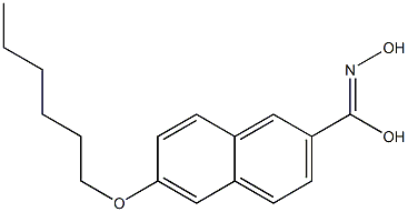6-Hexyloxynaphthalene-2-carbohydroximic acid 结构式