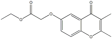 [(2,3-Dimethyl-4-oxo-4H-1-benzopyran-6-yl)oxy]acetic acid ethyl ester 结构式