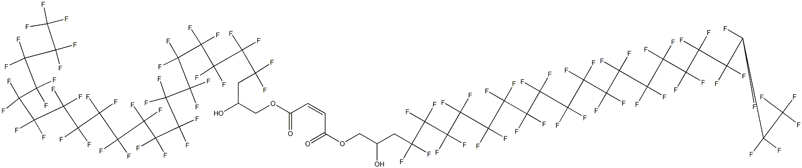 Maleic acid bis(4,4,5,5,6,6,7,7,8,8,9,9,10,10,11,11,12,12,13,13,14,14,15,15,16,16,17,17,18,18,19,19,20,20,21,21,22,22,23,23,23-hentetracontafluoro-2-hydroxytricosyl) ester 结构式