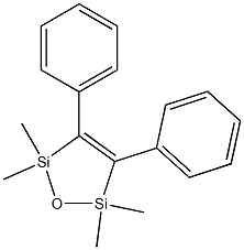 2,2,5,5-Tetramethyl-3,4-diphenyl-1-oxa-2,5-disilacyclopenta-3-ene 结构式