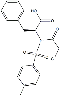 N-Chloroacetyl-3-phenyl-N-(p-tolylsulfonyl)-L-alanine 结构式