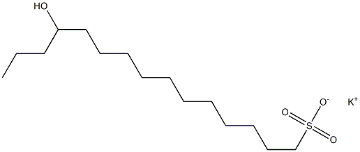 12-Hydroxypentadecane-1-sulfonic acid potassium salt 结构式