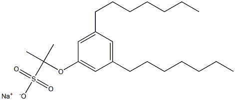 2-(3,5-Diheptylphenoxy)propane-2-sulfonic acid sodium salt 结构式