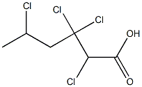 2,3,3,5-Tetrachlorohexanoic acid 结构式