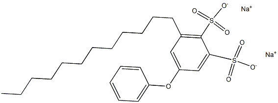5-Dodecyl[oxybisbenzene]-3,4-disulfonic acid disodium salt 结构式