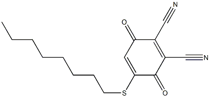 2,3-Dicyano-5-(octylthio)-1,4-benzoquinone 结构式