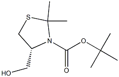 (4R)-3-(tert-Butoxycarbonyl)-4-hydroxymethyl-2,2-dimethylthiazolidine 结构式