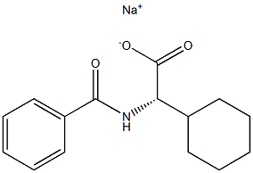 [S,(+)]-2-(Benzoylamino)-2-cyclohexylacetic acid sodium salt 结构式