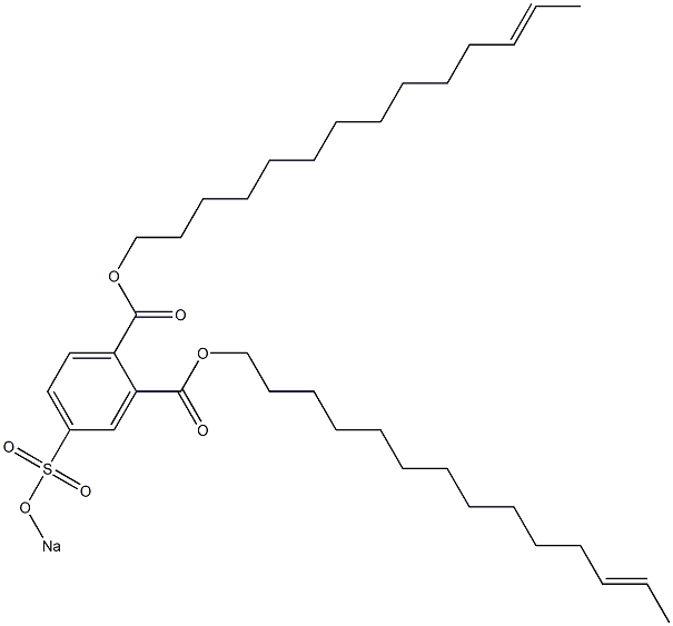 4-(Sodiosulfo)phthalic acid di(12-tetradecenyl) ester 结构式