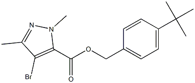 2,5-Dimethyl-4-bromo-2H-pyrazole-3-carboxylic acid (4-tert-butylbenzyl) ester 结构式