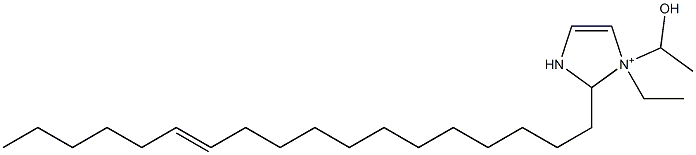 1-Ethyl-1-(1-hydroxyethyl)-2-(12-octadecenyl)-4-imidazoline-1-ium 结构式