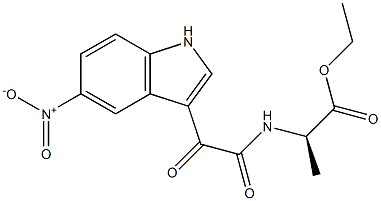 N-[[(5-Nitro-1H-indol-3-yl)carbonyl]carbonyl]-D-alanine ethyl ester 结构式