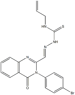 3-(4-Bromophenyl)-2-[[[allylamino]thiocarbonylamino]iminomethyl]quinazolin-4(3H)-one 结构式