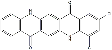 2,4-Dichloro-5,12-dihydroquino[2,3-b]acridine-7,14-dione 结构式