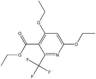 4,6-Diethoxy-2-trifluoromethylpyridine-3-carboxylic acid ethyl ester 结构式