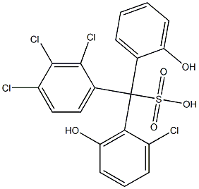 (2-Chloro-6-hydroxyphenyl)(2,3,4-trichlorophenyl)(2-hydroxyphenyl)methanesulfonic acid 结构式