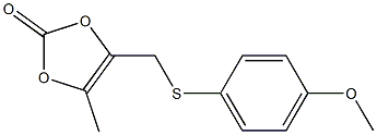 4-[[(4-Methoxyphenyl)thio]methyl]-5-methyl-1,3-dioxol-2-one 结构式