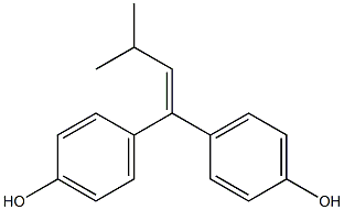 4,4'-(3-Methyl-1-buten-1-ylidene)bis(phenol) 结构式