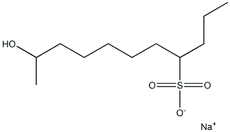 10-Hydroxyundecane-4-sulfonic acid sodium salt 结构式