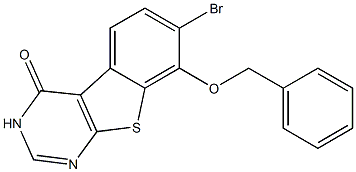 7-Bromo-8-benzyloxy[1]benzothieno[2,3-d]pyrimidin-4(3H)-one 结构式