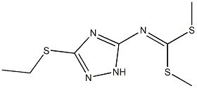 (3-Ethylthio-1H-1,2,4-triazol-5-yl)imidodithiocarbonic acid dimethyl ester 结构式