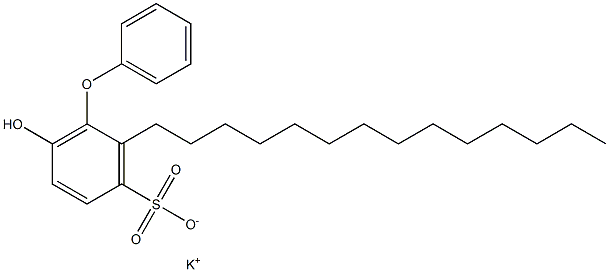 6-Hydroxy-2-tetradecyl[oxybisbenzene]-3-sulfonic acid potassium salt 结构式